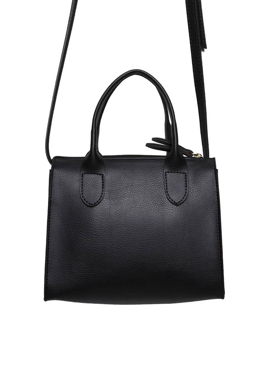 Bolsa Feminina Tote Transversal Sintético Preta BSI-5819 - PR