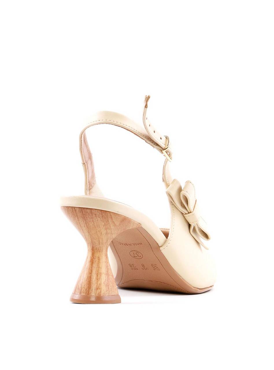 Scarpin Slingback com Salto Taça - Nude SDI-12181 - NU