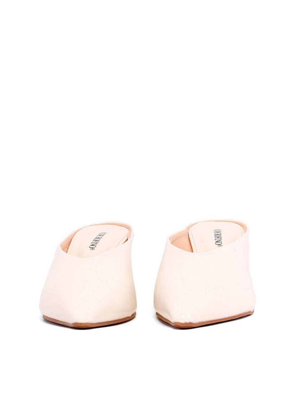 Mule de Bico Fino com Salto Anabela Cromado - Fenno SD-12011 - FE