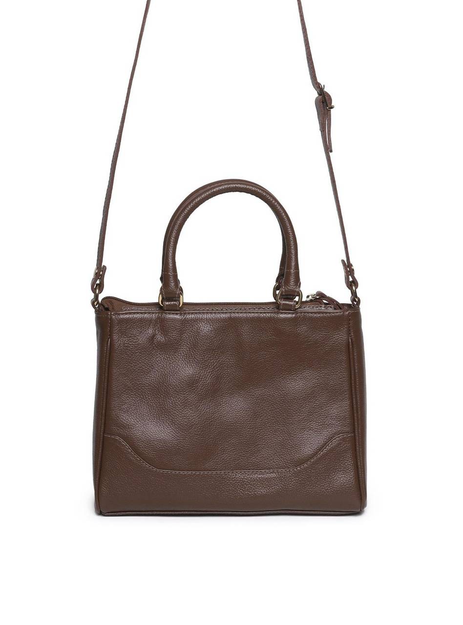 Bolsa Tote Couro Média Transversal Cacau BSI-5893 - CA