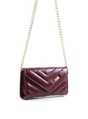 Bolsa Clutch Transversal em Matelassê - Vinho BSI-6424 - VI