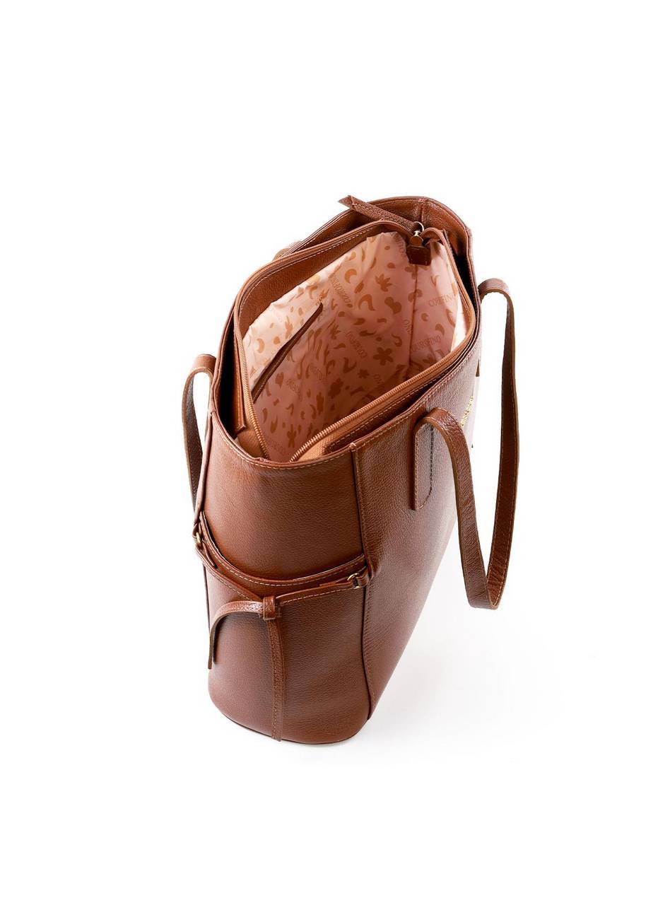 Bolsa Tote Grande com Bolso Lateral e Amarração BSI-6493 - CS