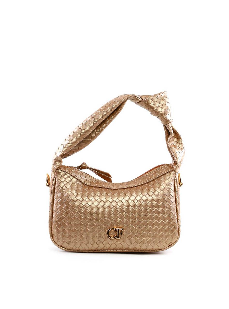 Bolsa Hobo Tressê com Nó na Alça - Ouro BSI-6395 - AU