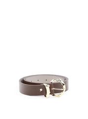 Cinto Feminino Largo de Couro com Fivela e Passador Orgânico - Cacau CTI-992 - CA