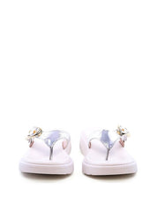 Sandália Flatform Dedo com Fivela - Prata SDI-11757 - PT