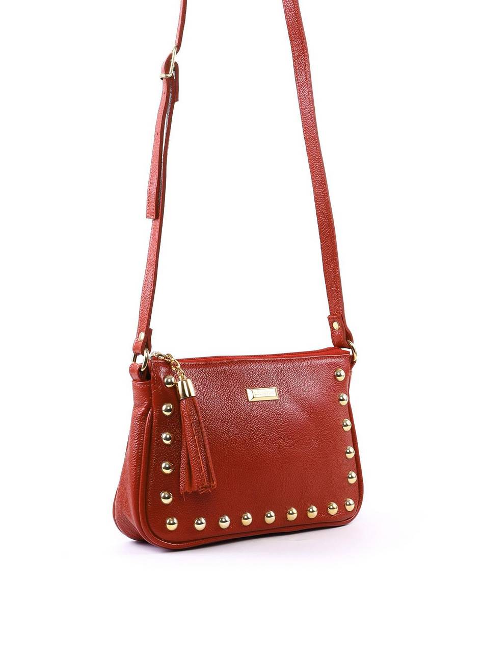 Bolsa Clutch Couro Pequena Transversal - Castor BSI-5873 - CS