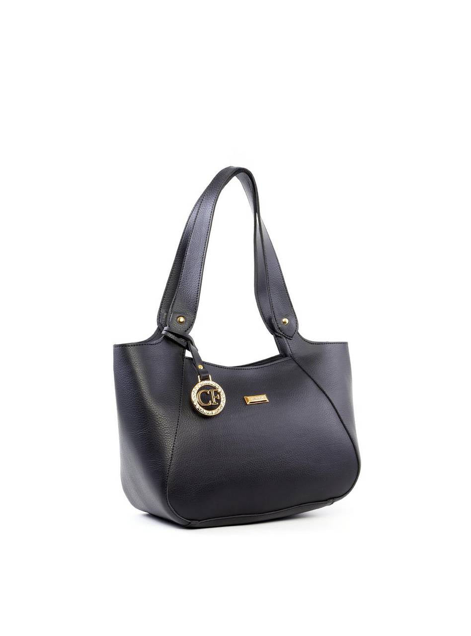 Bolsa Shopper Média com Charm - Preta BSI-6461 - PR