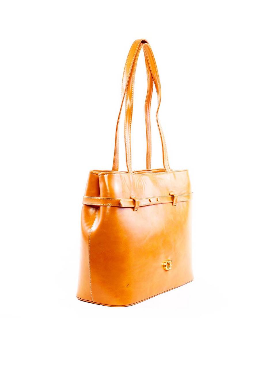 Bolsa Tote com Duas Divisórias - Mostarda BSI-6259 - MT