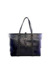 Bolsa Shopper com Trança e Passador - Preto BSI-6255 - PR