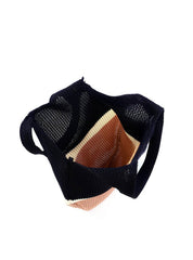 Bolsa de Tricô Tricolor - Preta BS-6326 - PR