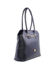 Bolsa com Detalhe de Cinto e Ilhós Frontal - Preta BSI-6187 - PR
