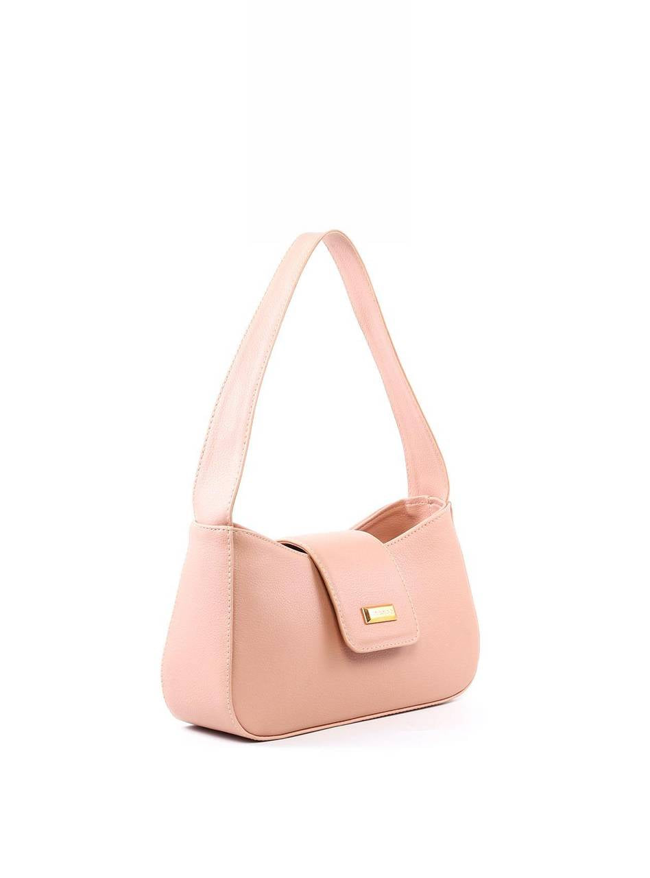 Bolsa Baguete com Lingueta Larga - Nude BSI-6175 - NU