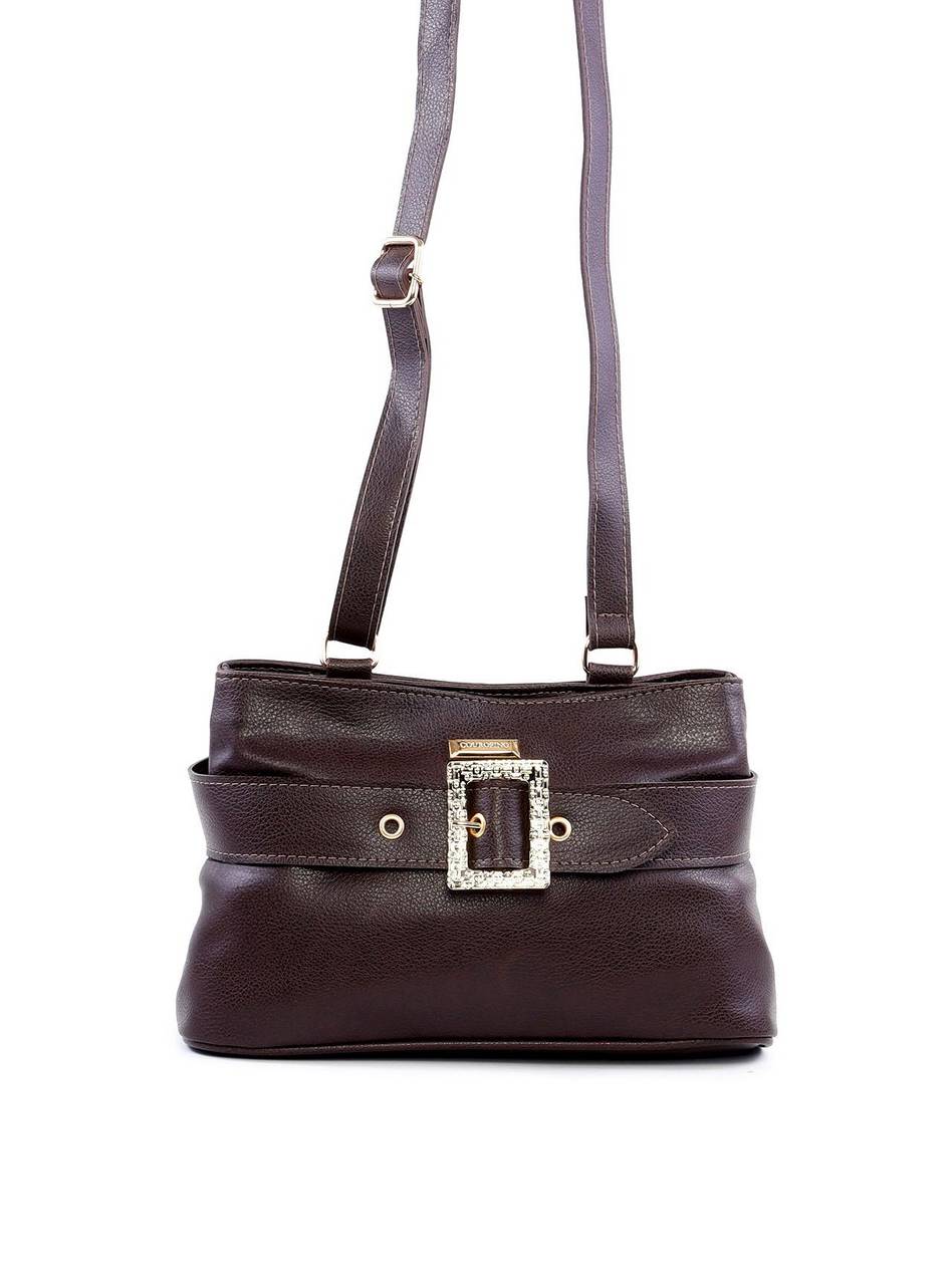 Bolsa Tote Transversal com Fivela - Cacau BSI-6210 - CA