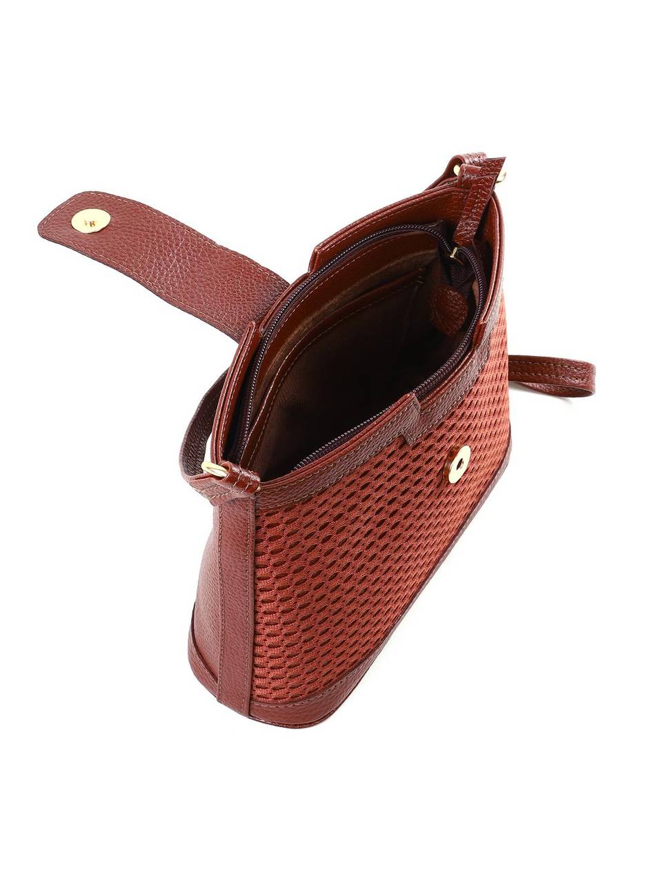 Bolsa Transversal Detalhe Tela Frontal - Cacau BSI-6377 - CA