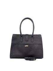 Bolsa Tote com Enfeite Meia Argola - Preta BSI-6227 - PR