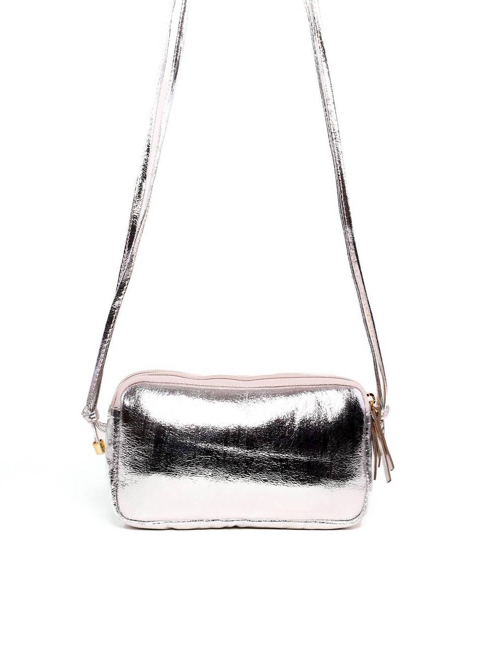 Bolsa Clutch Transversal - Prata BSI-6263 - PT