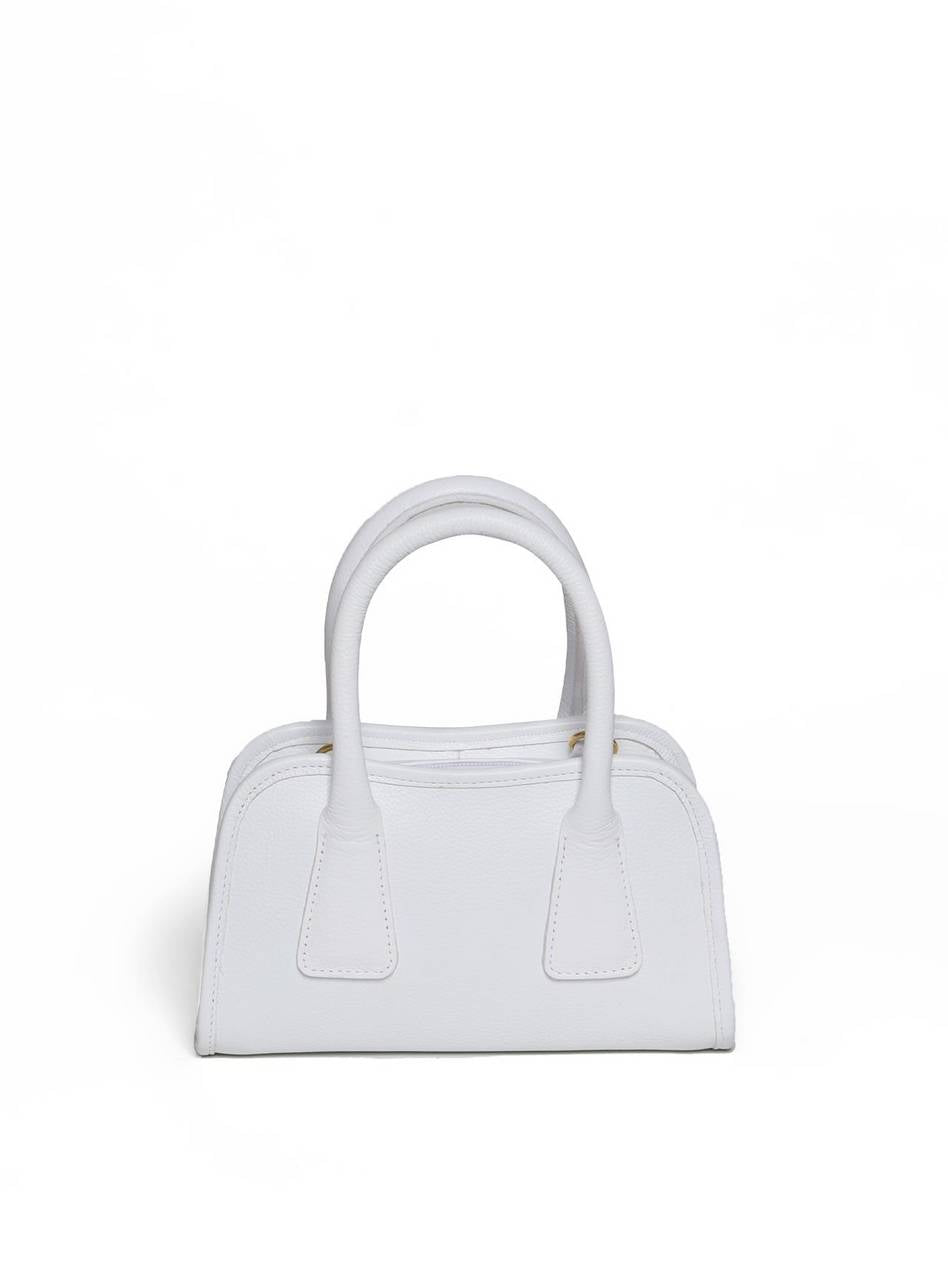 Bolsa Tote Tiracolo Costura Geométrica Branca  BSI-5985 - BR