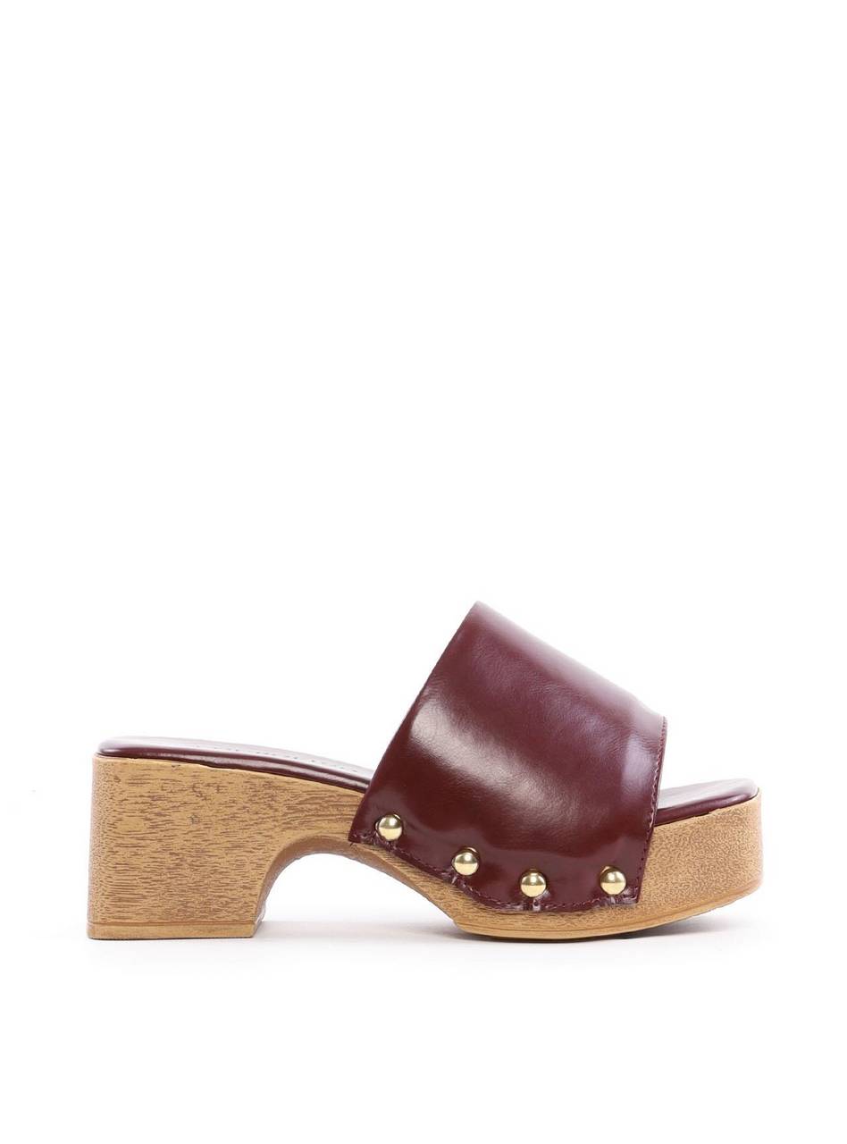 Tamanco Clog com Tachas Laterais - Vinho SDI-12095 - VI