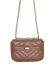 Bolsa Satchel Pequena Couro Tiracolo - Nude BSI-5970 - NU