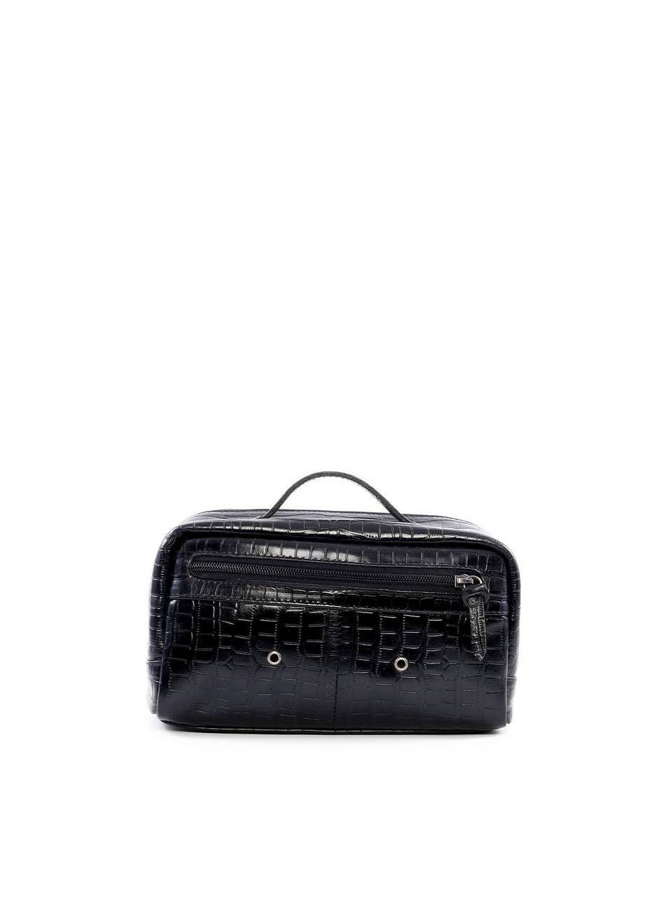 Necessaire Masculina Alça Mão Bolso Atrás Couro Preta NSI-108 - PR