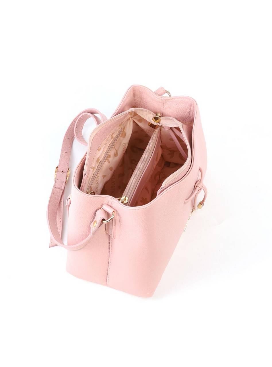 Bolsa Tote Pequena com Cordão - Nude BSI-6469 - NU