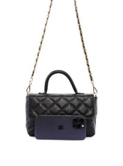 Bolsa Satchel Pequena com Matelassê e Fecho Giratório BSI-6505 - PR