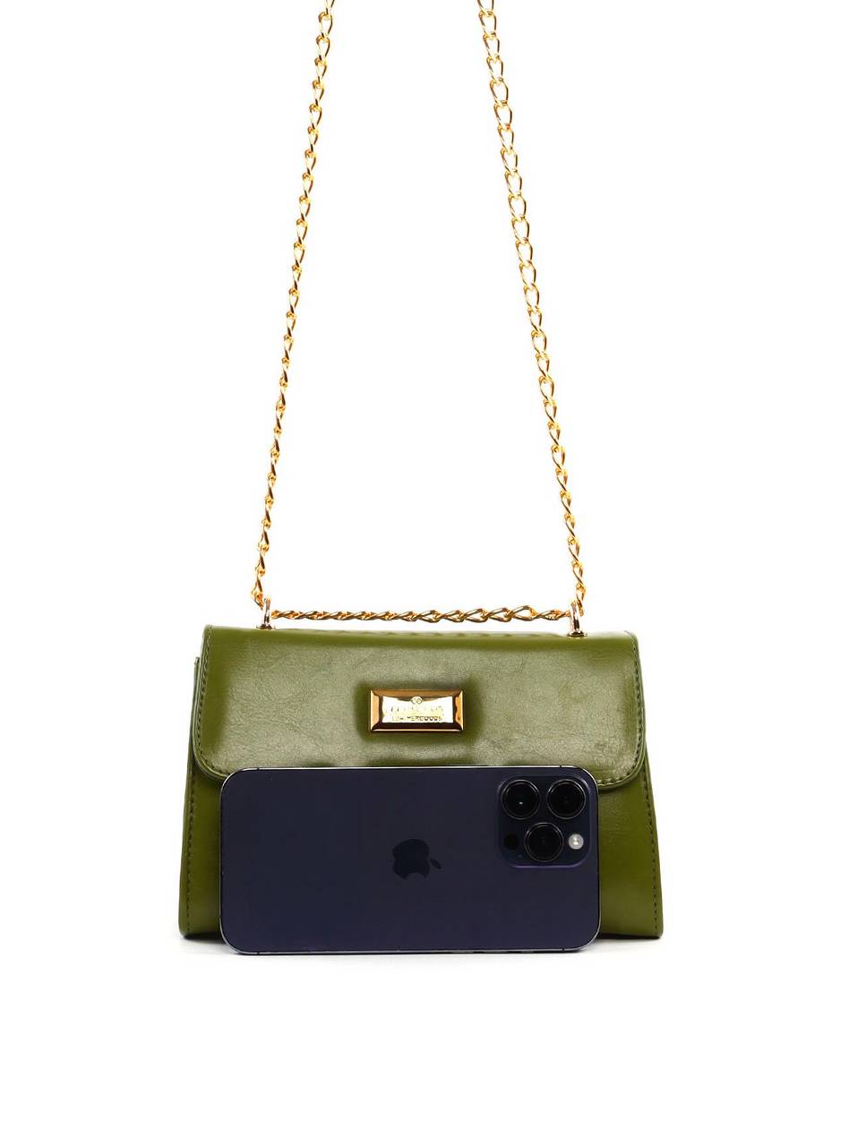 Bolsa Clutch Corrente Pequena Verde BSI-5544 - VD