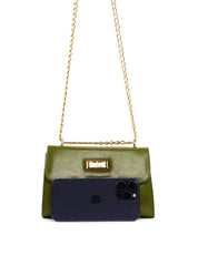 Bolsa Clutch Corrente Pequena Verde BSI-5544 - VD