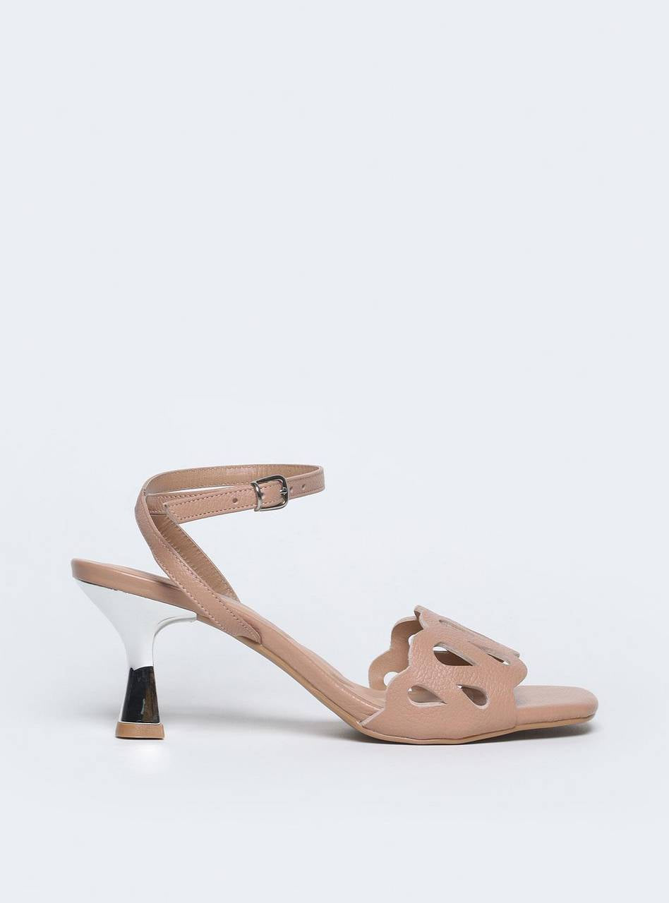 Sandália Feminina Couro Salto Taça - Nude SDI-11527 - NU