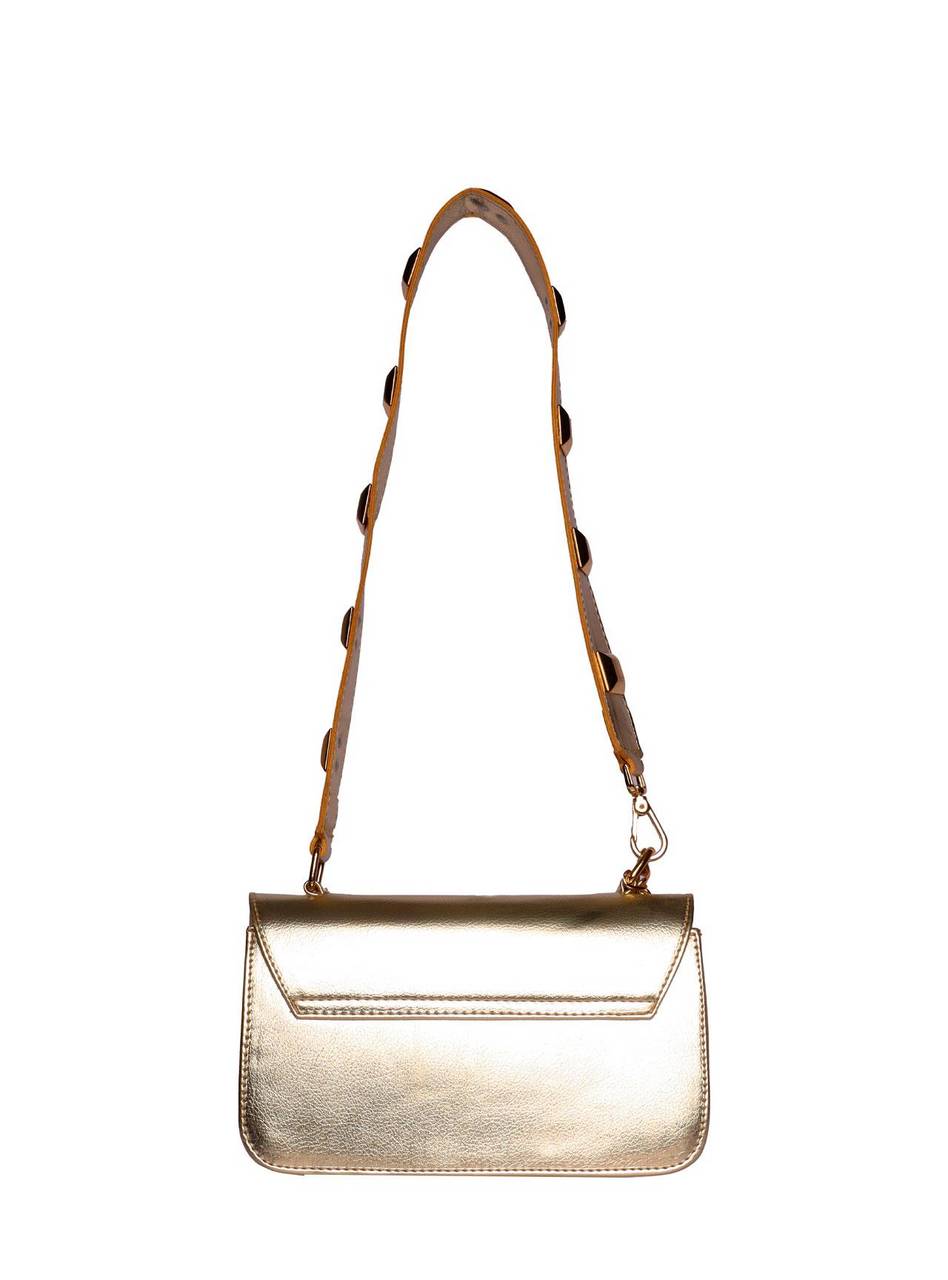 Bolsa Clutch Tiracolo Pequena Ouro BSI-5762 - AU
