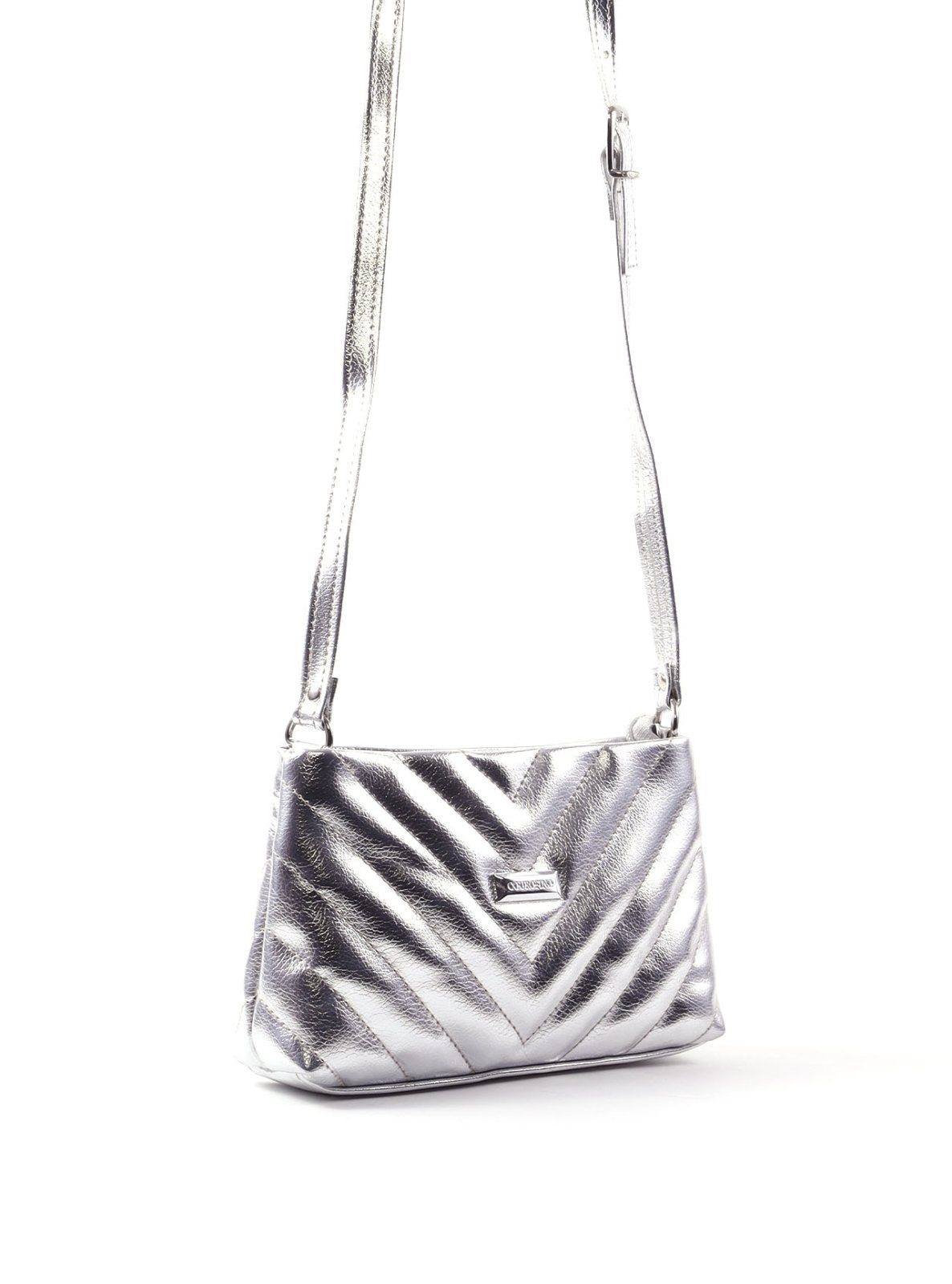 Bolsa Transversal Matelassê em V com Bolso Traseiro BSI-6551 - PT