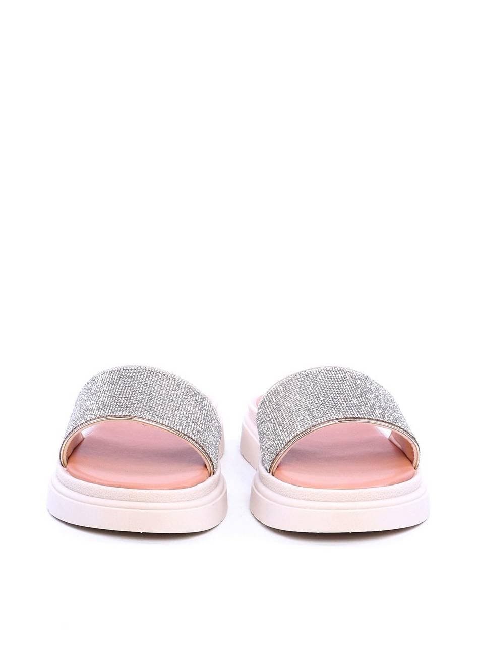Sandália Flatform Slide Manta Brilhosa - Nude SDI-11713 - NU