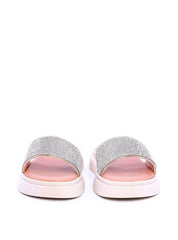 Sandália Flatform Slide Manta Brilhosa - Nude SDI-11713 - NU