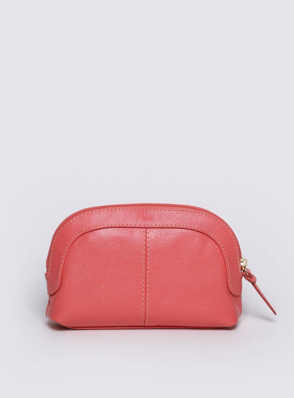 Necessaire Feminina Couro Meia Lua Rosa NSI-140 - RS