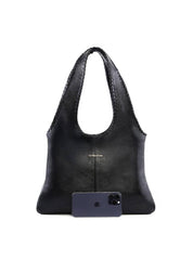 Bolsa Hobo Estilo Whipstitch - Preta BSI-6406 - PR