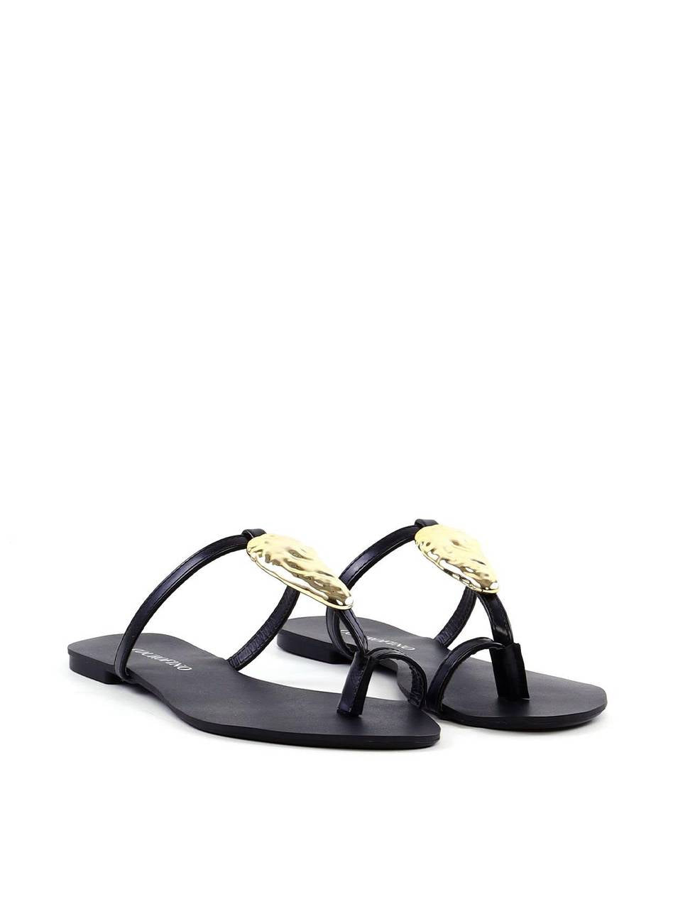 Rasteira de Dedo com Detalhe Orgânico - Preta SDI-12069 - PR