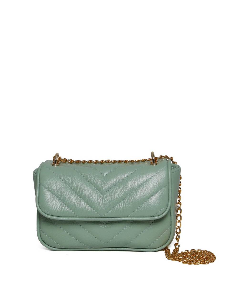 Bolsa Satchel Pequena Couro Tiracolo - Verde BSI-5970 - VD