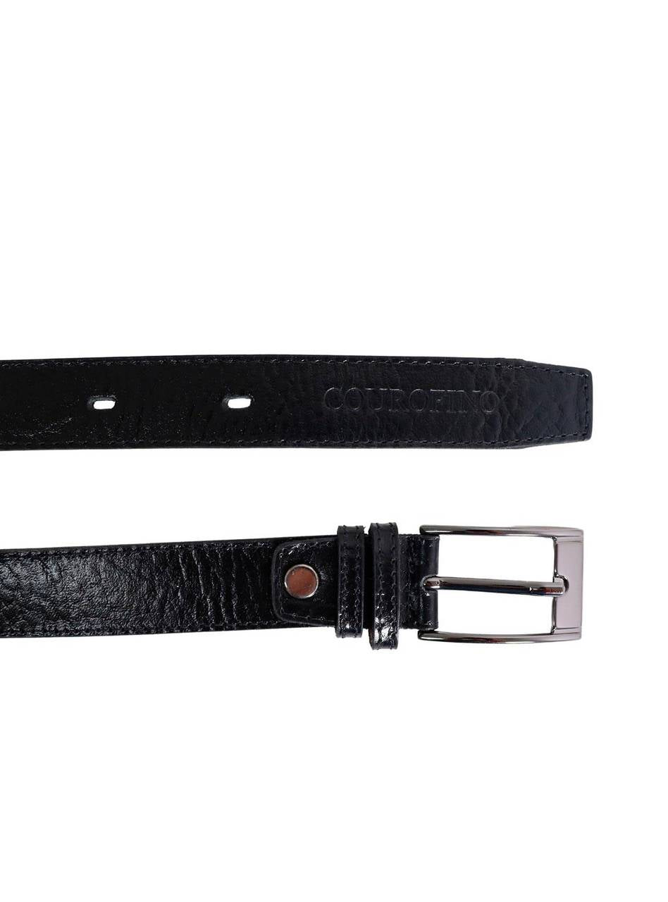 Cinto Masculino Social Costura Couro Preta CTI-932 - PR