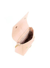 Bolsa Satchel com Costura na Tampa - Nude BSI-6214 - NU