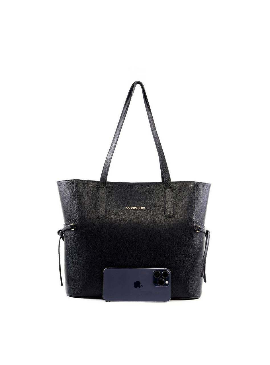 Bolsa Tote Grande com Bolso Lateral e Amarração BSI-6493 - PR