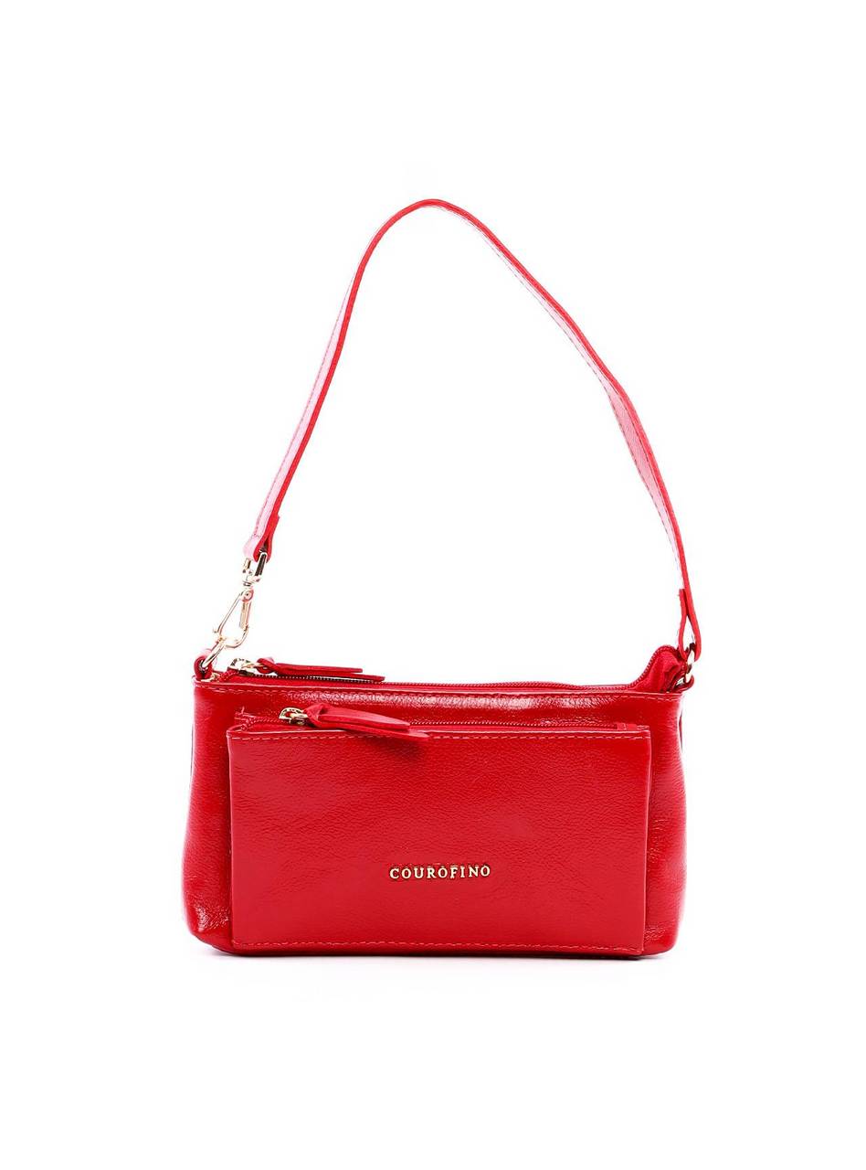 Bolsa Baguette com Bolso Grande Frontal - Vermelha BSI-6130 - VE