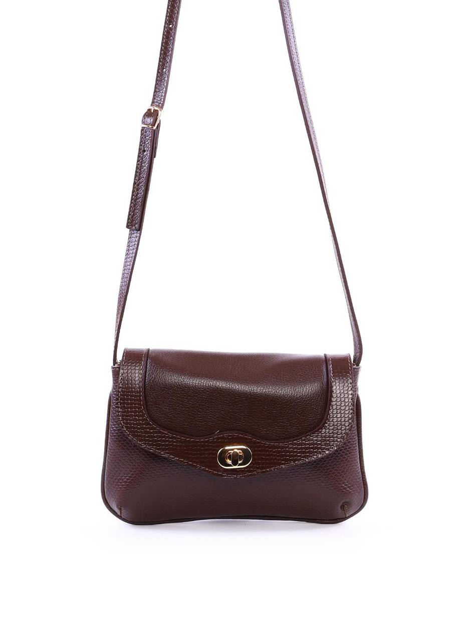 Bolsa Satchel Transversal com Fecho Giratório - Cacau BSI-6356 - CA