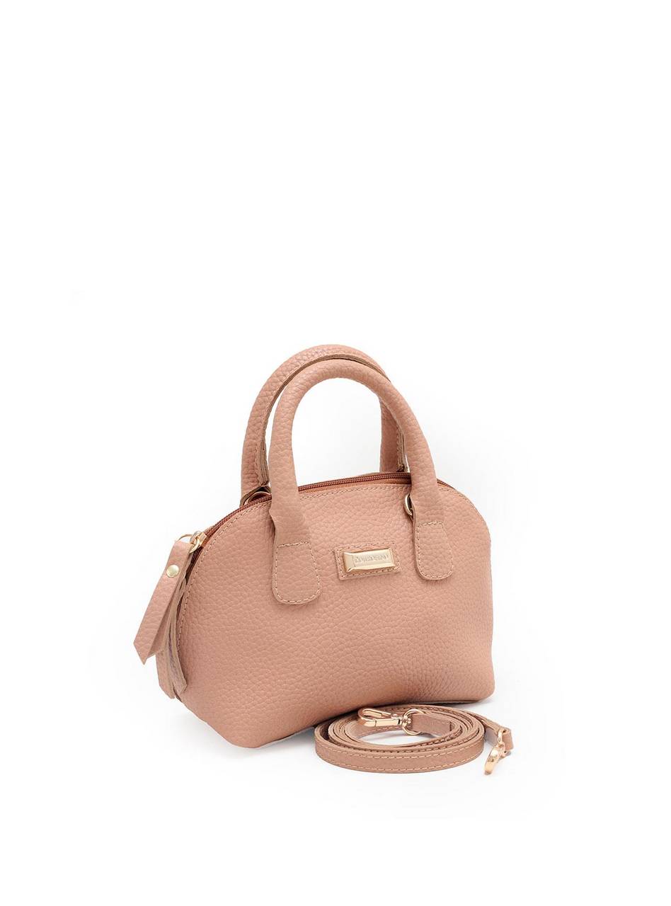 Bolsa Tote Pequena Lisa Transversal Nude BSI-5185 - NU