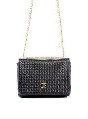 Bolsa Satchel Quadrada em Tressê - Preta BSI-6230 - PR