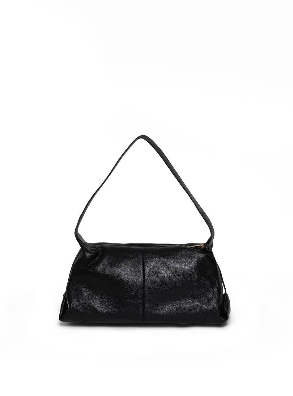 Bolsa Hobo Alça de Ombro Costura Central - Preta BSI-5969 - PR
