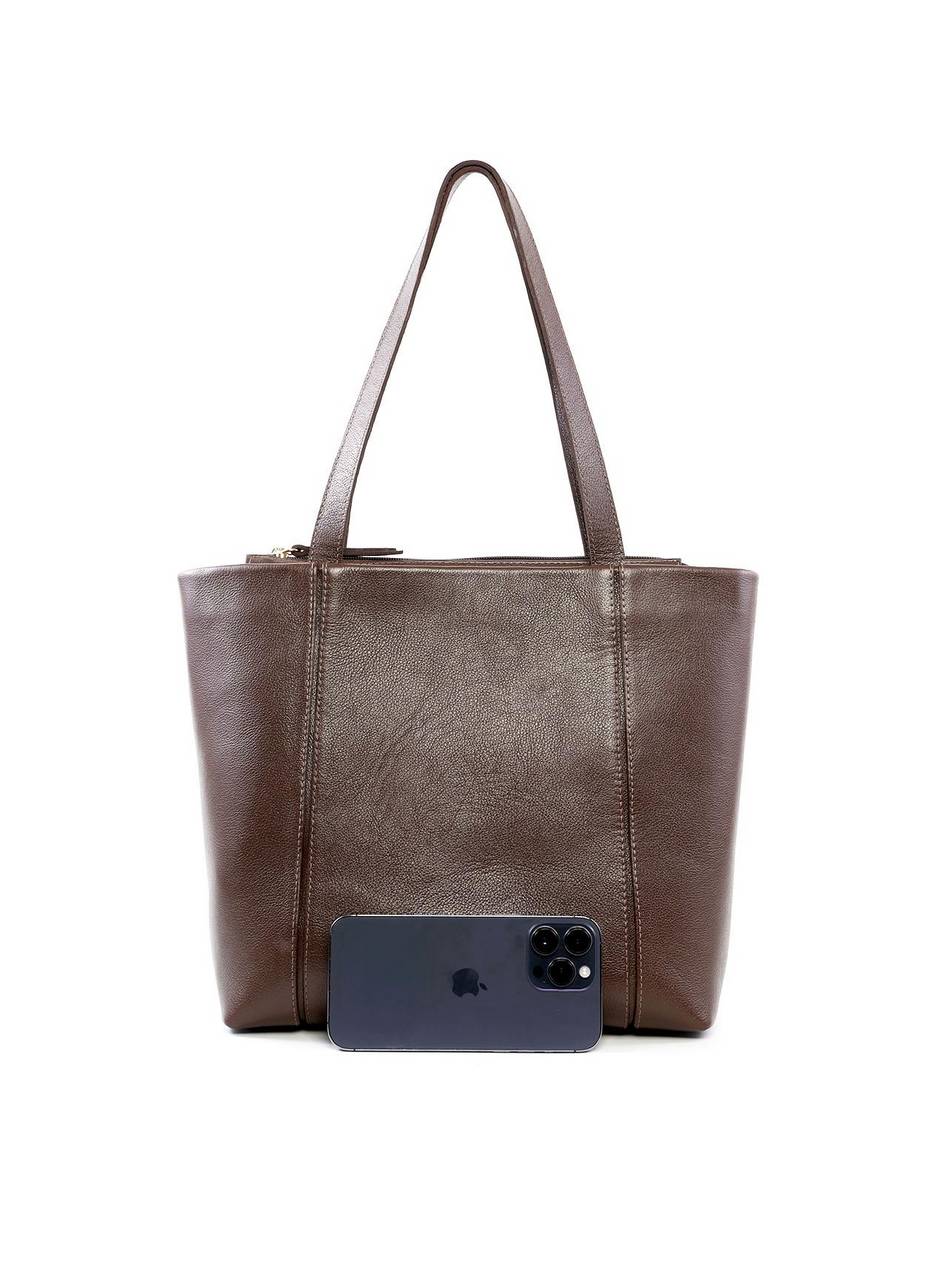 Bolsa Shopper Clássica com Costura - Cacau BSI-6439 - CA