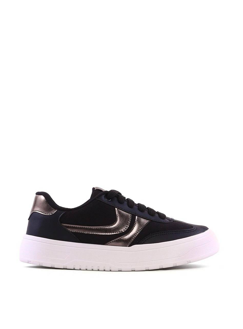 Tênis Casual com Detalhe Metalizado - Preto SP-12116 - PR