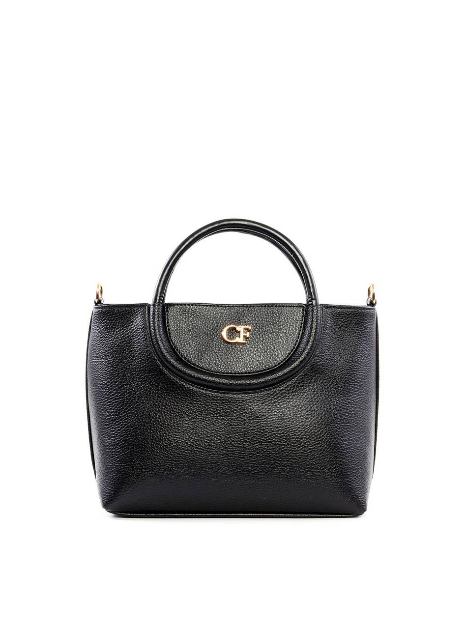 Bolsa Tote Transversal com Alça Redonda - Preta BSI-6450 - PR