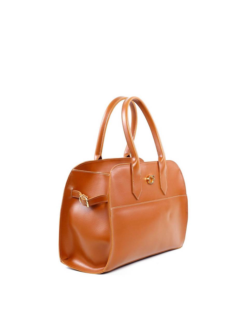 Bolsa Tote de Alça Dupla com Costuras e Fivelas - Castor BSI-6209 - CS