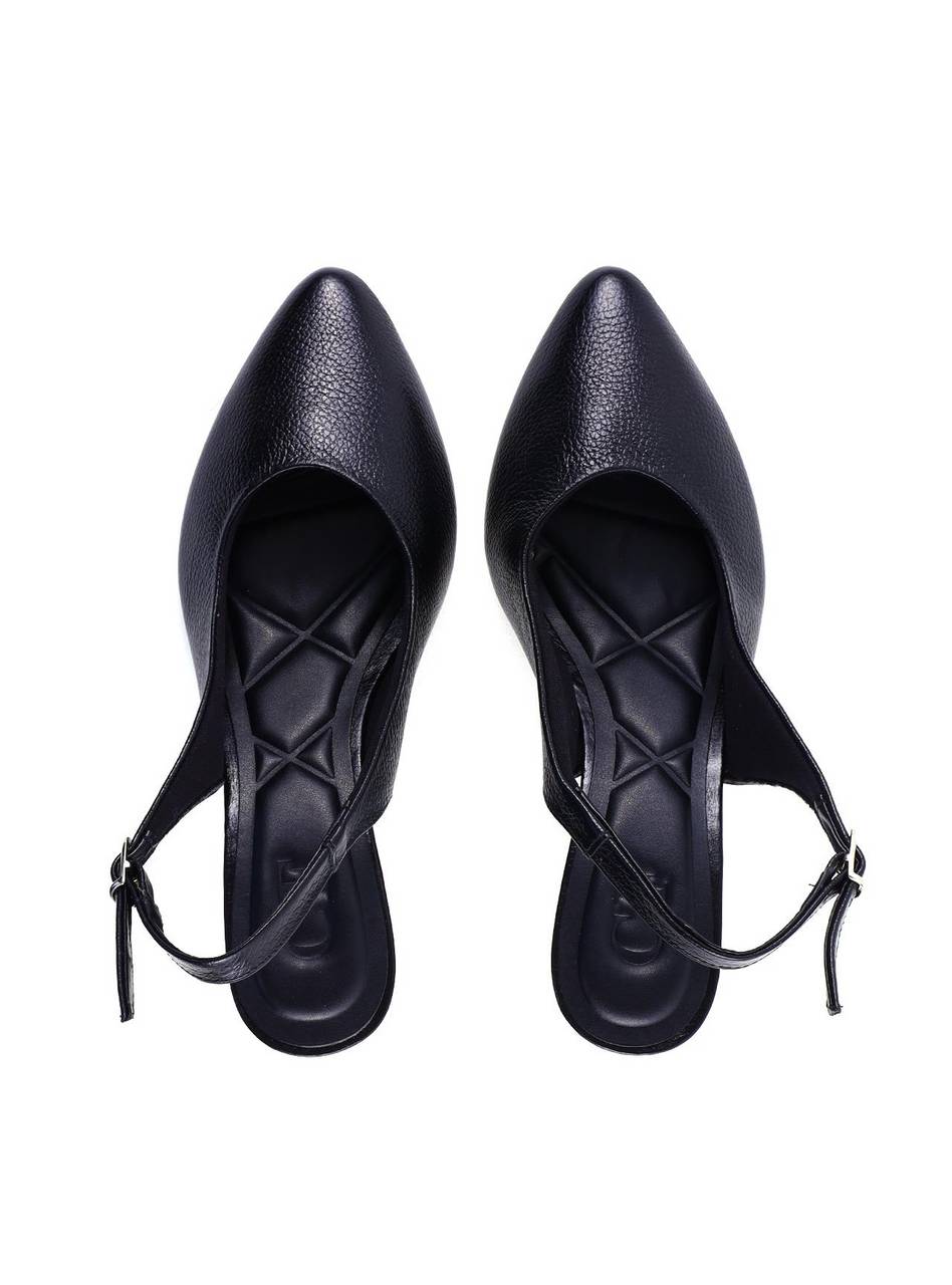 Scarpin Slingback com Salto Anabela em Acrílico - Preta SDI-12067 - PR